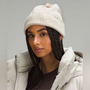 Lululemon Cable Knit Pom Beanie